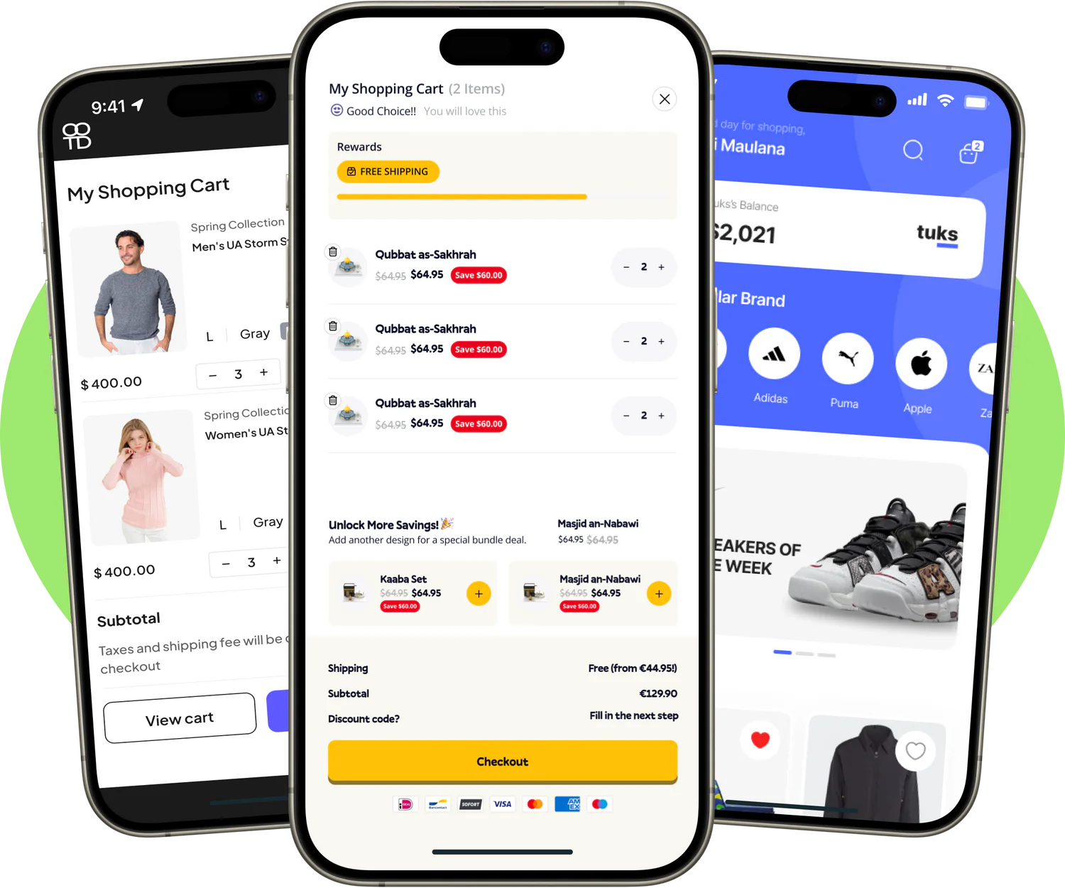 multiple website opened on multiple mobile devices