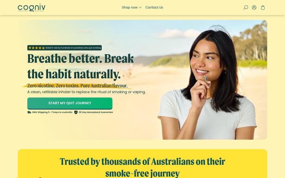 Cogniv Health homepage screenshot