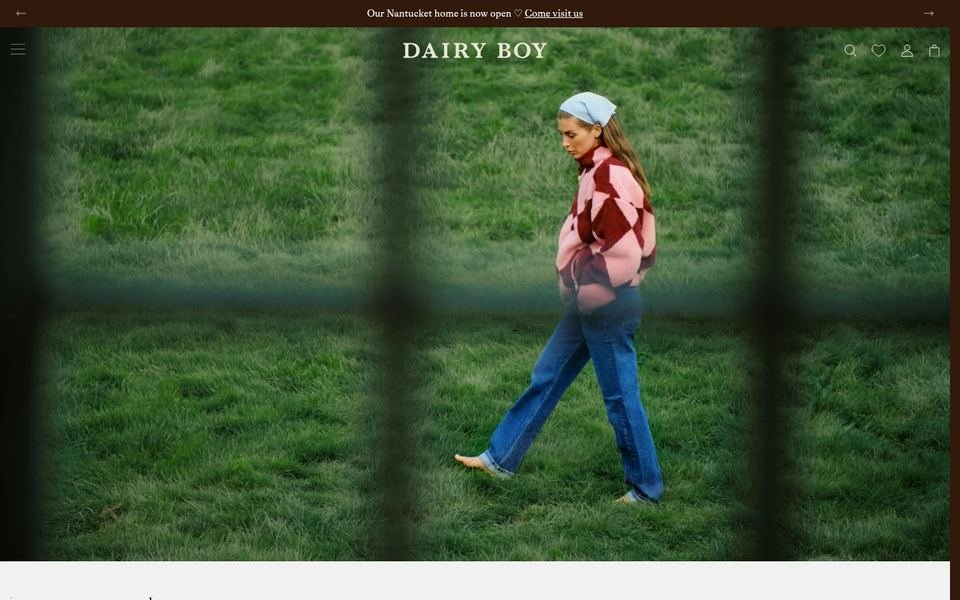 Dairy Boy homepage screenshot