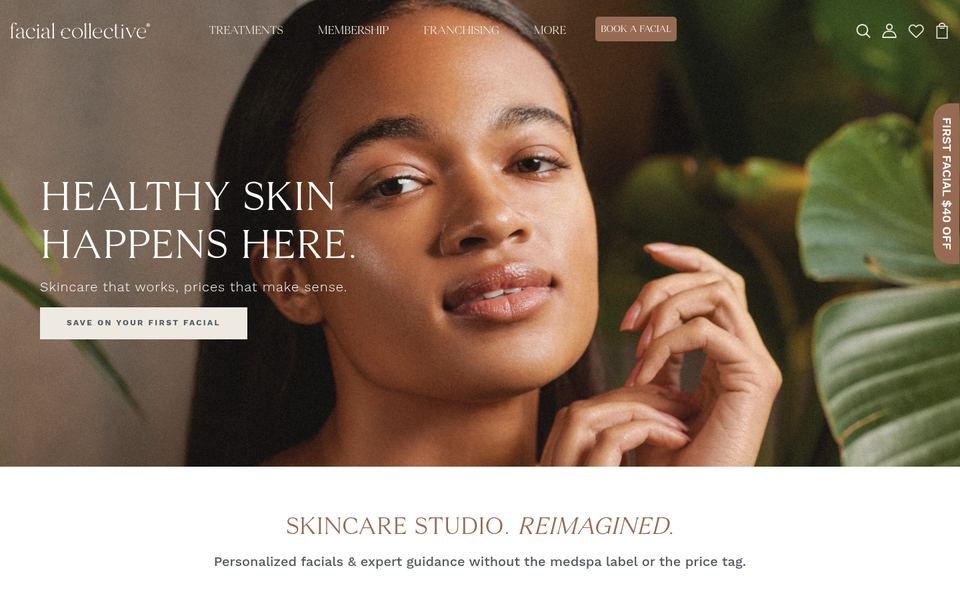 Facial Collective homepage screenshot