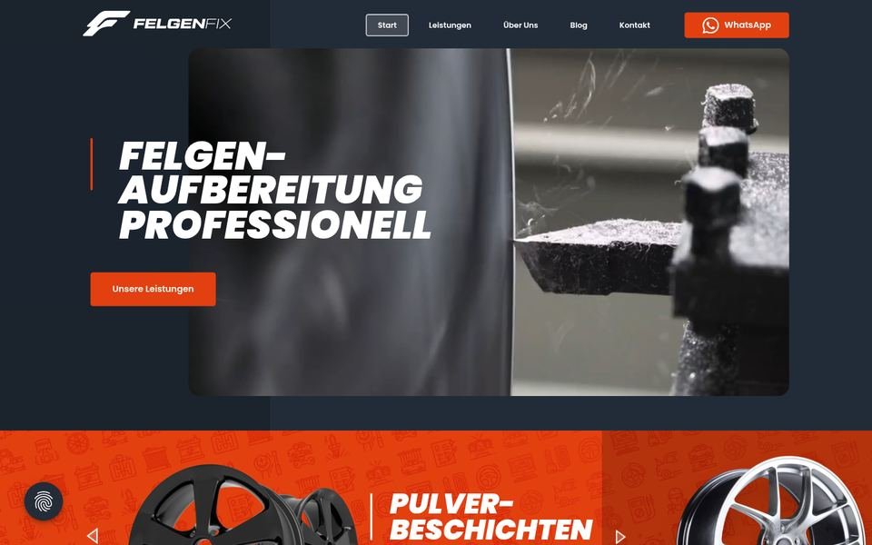 FelgenFix homepage screenshot