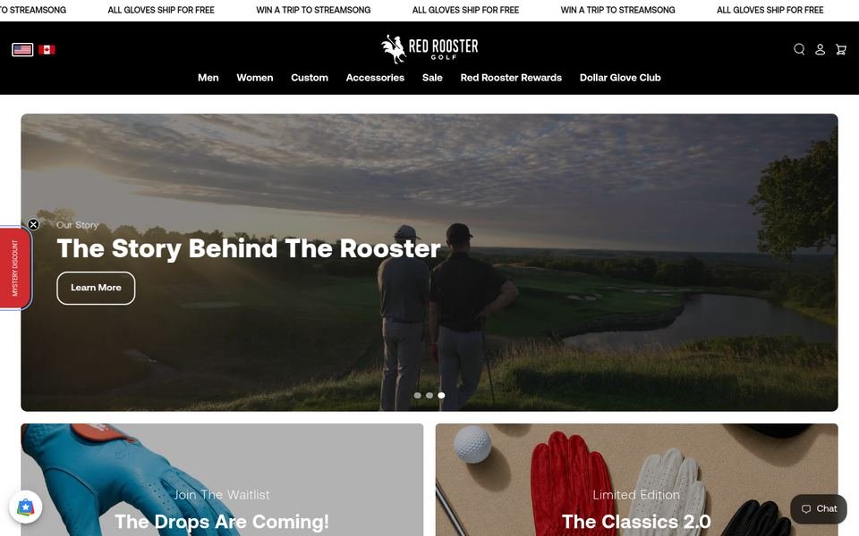 Red Rooster Golf homepage